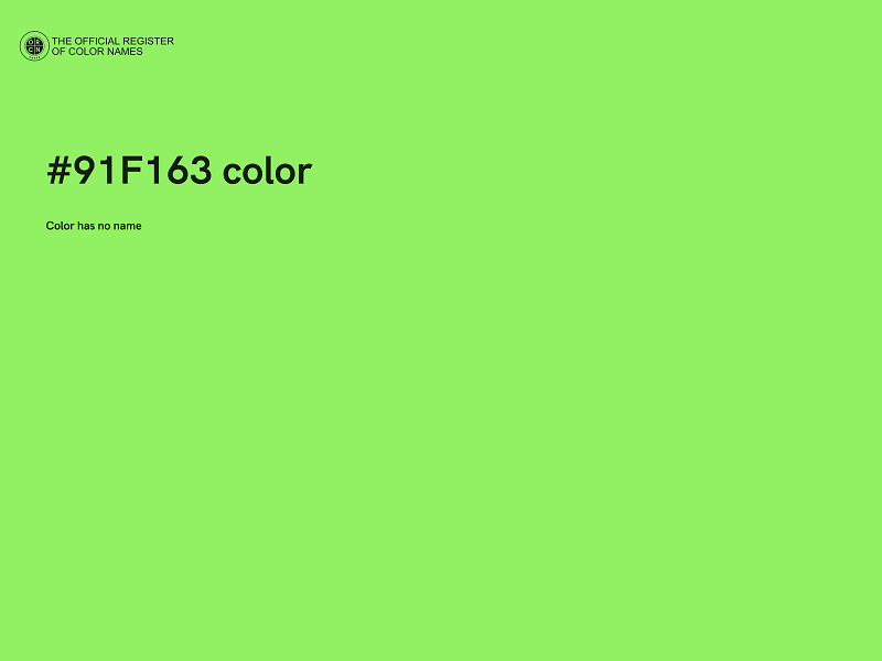 #91F163 color image