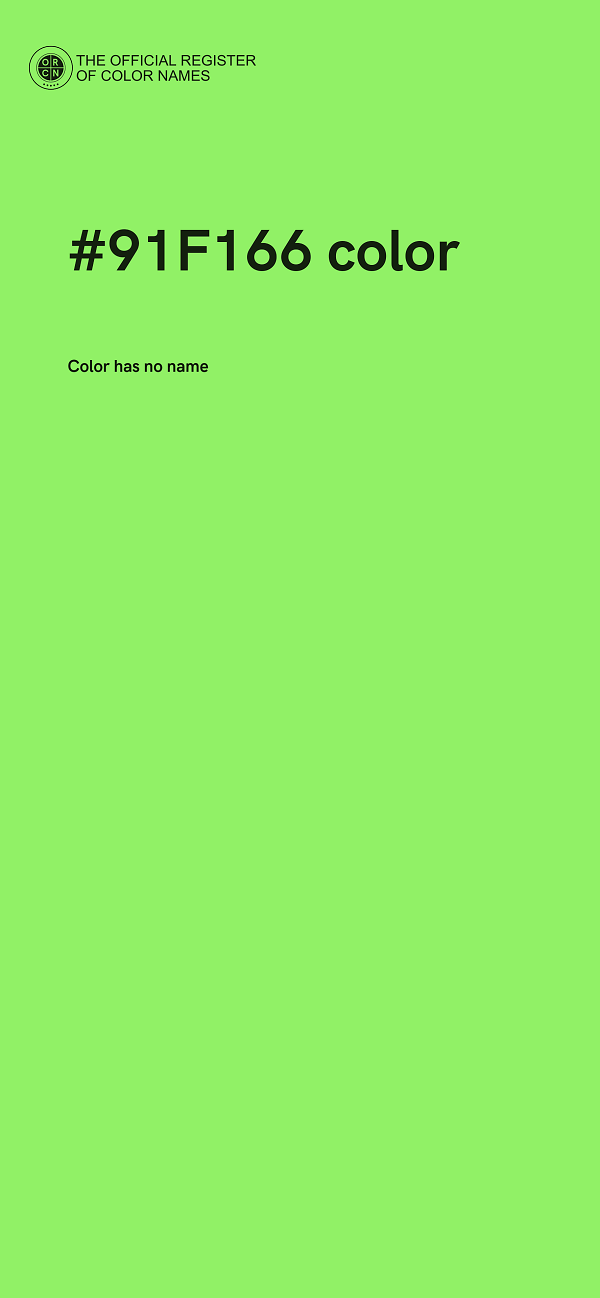 #91F166 color image