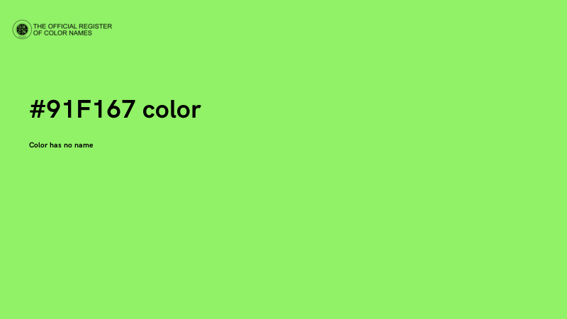 #91F167 color image