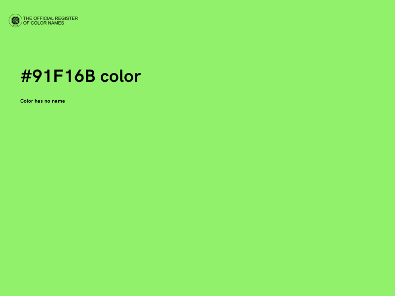 #91F16B color image