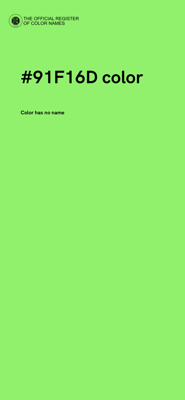 #91F16D color image