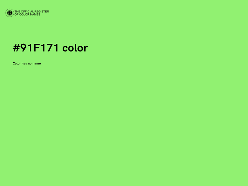 #91F171 color image