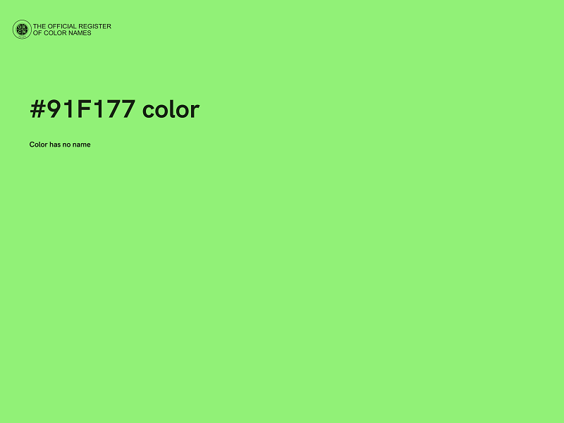 #91F177 color image