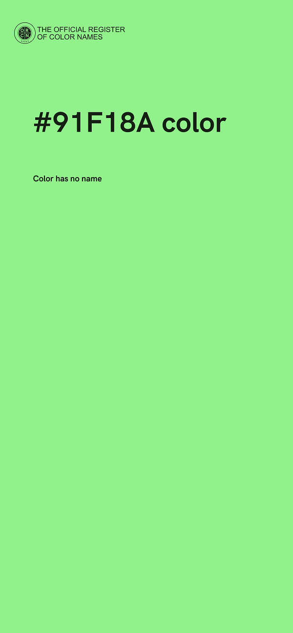 #91F18A color image