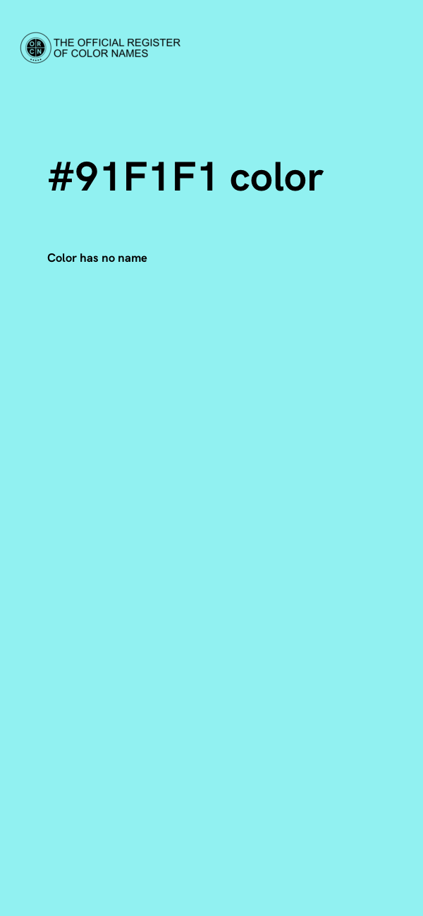 #91F1F1 color image