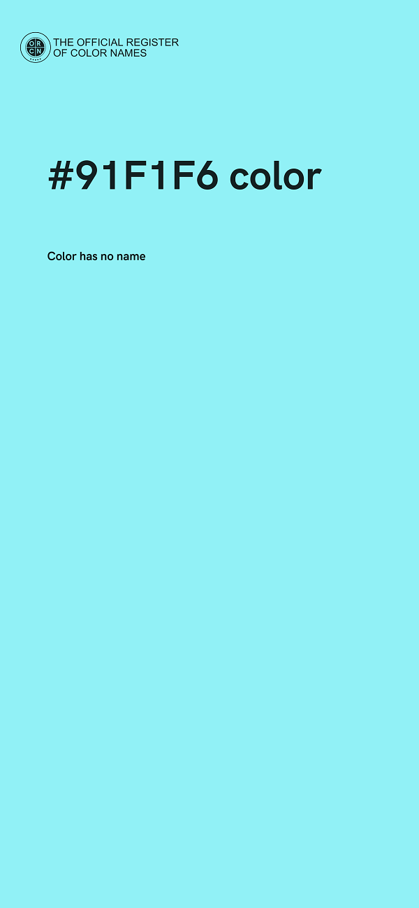 #91F1F6 color image