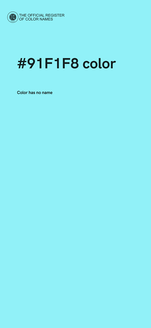 #91F1F8 color image