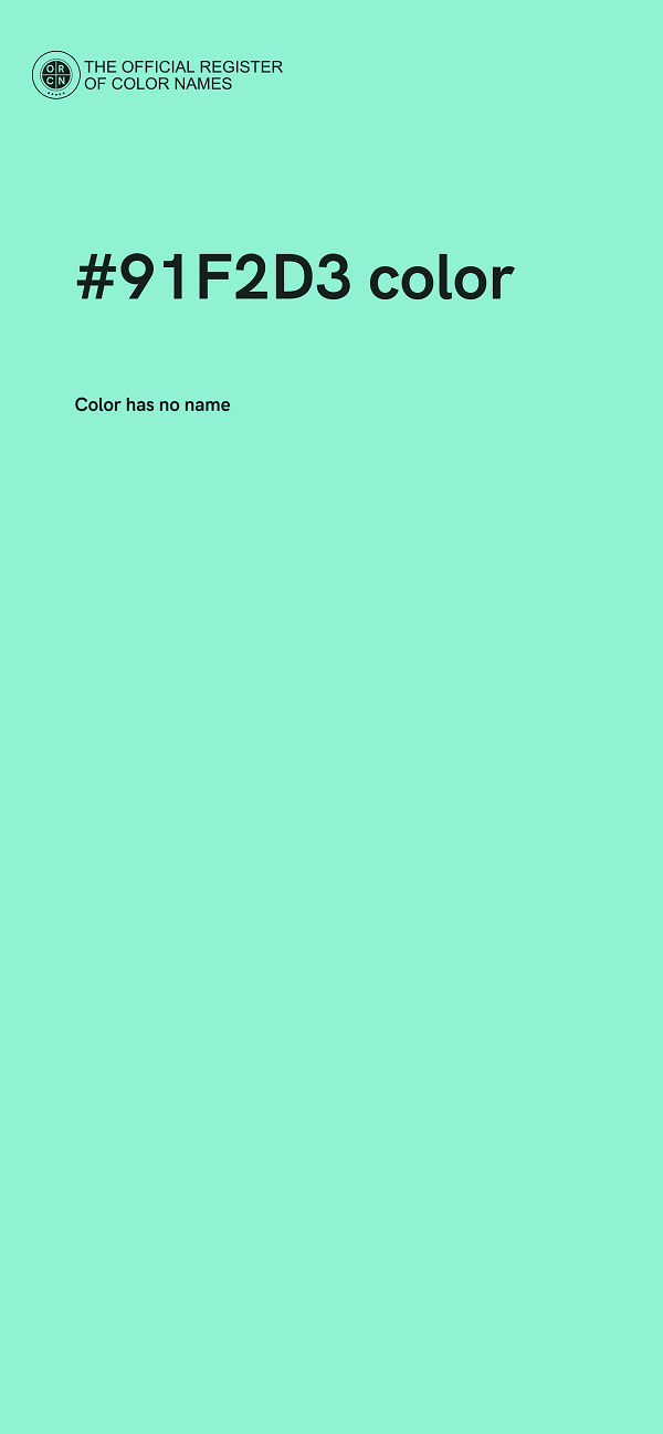 #91F2D3 color image