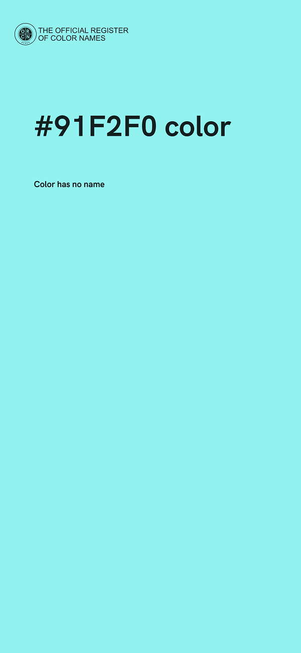 #91F2F0 color image