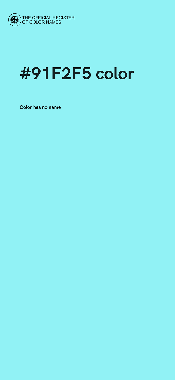 #91F2F5 color image