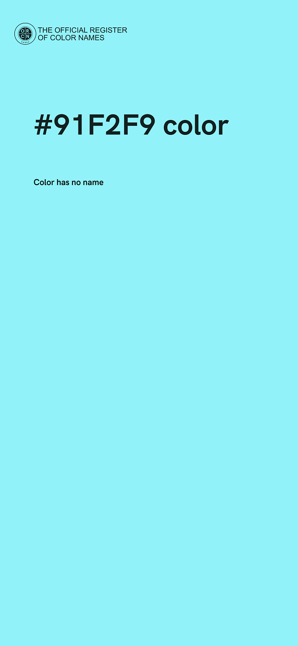 #91F2F9 color image