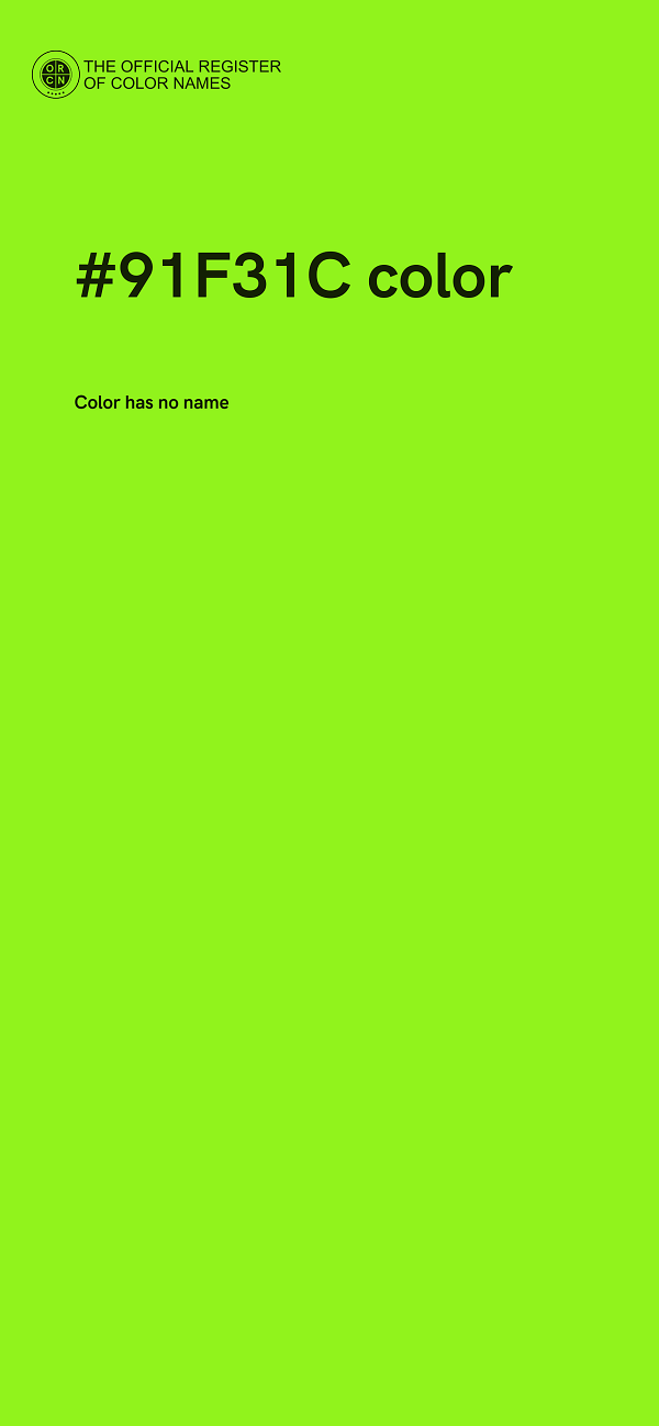 #91F31C color image