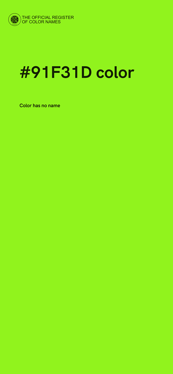 #91F31D color image