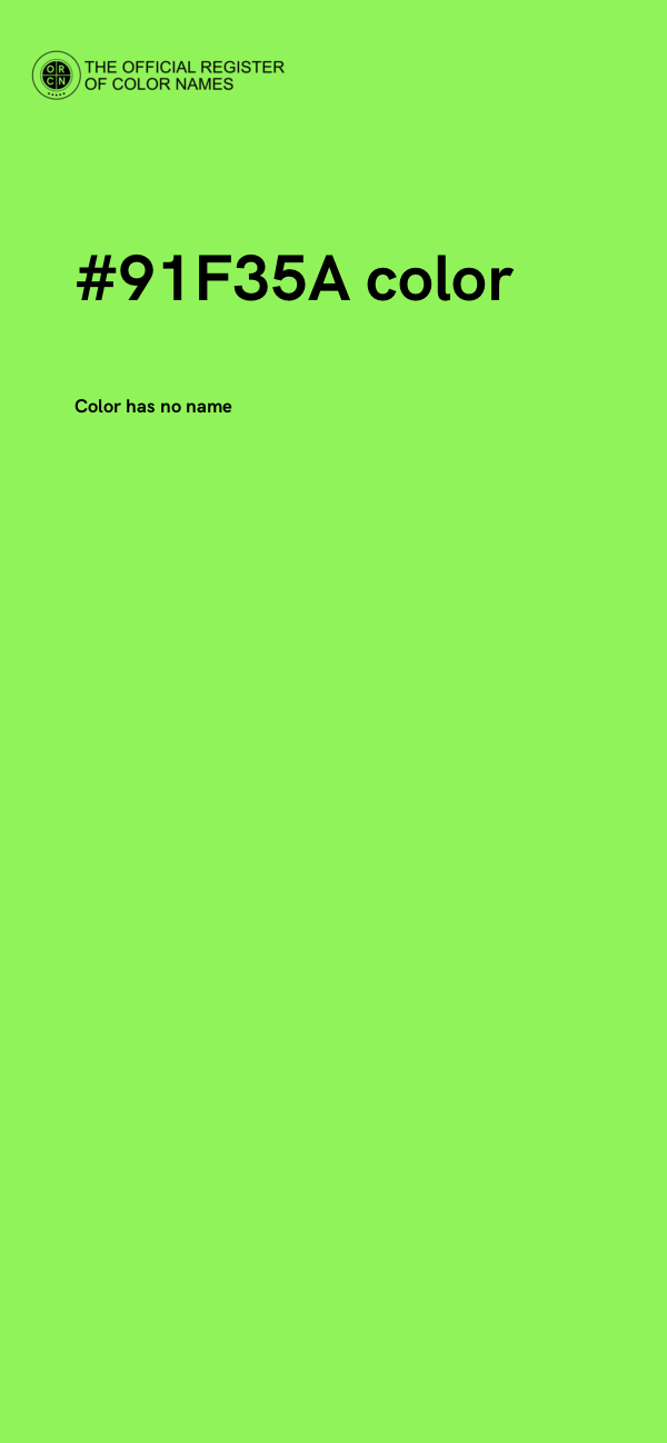 #91F35A color image