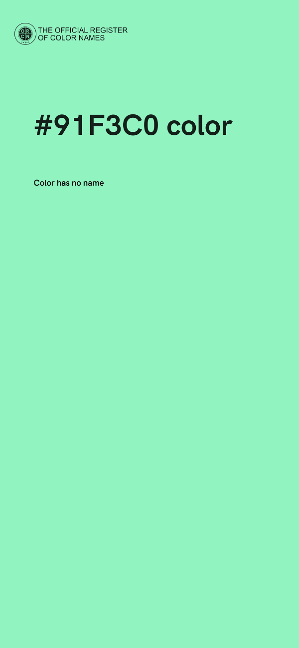 #91F3C0 color image