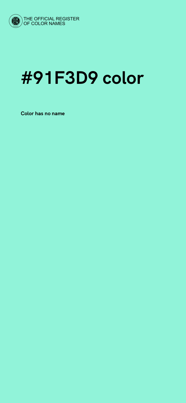 #91F3D9 color image