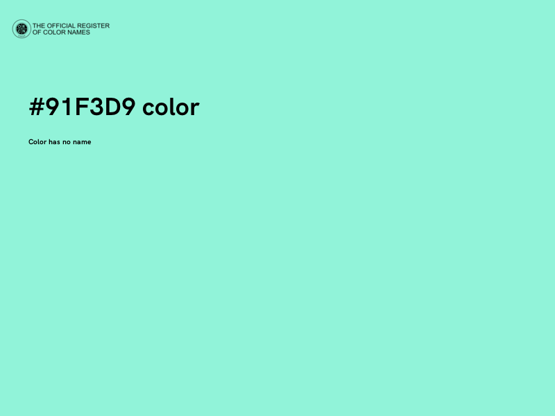 #91F3D9 color image