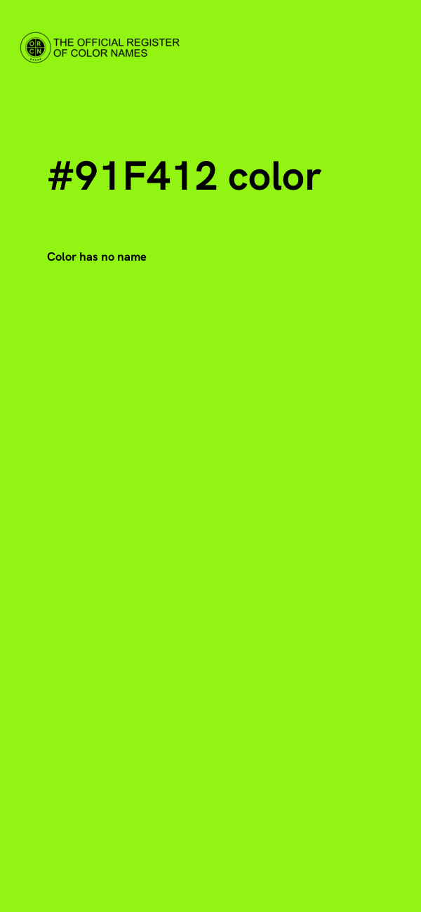 #91F412 color image