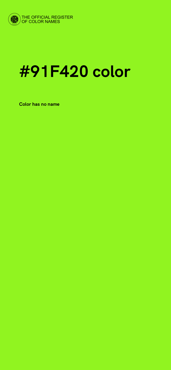 #91F420 color image