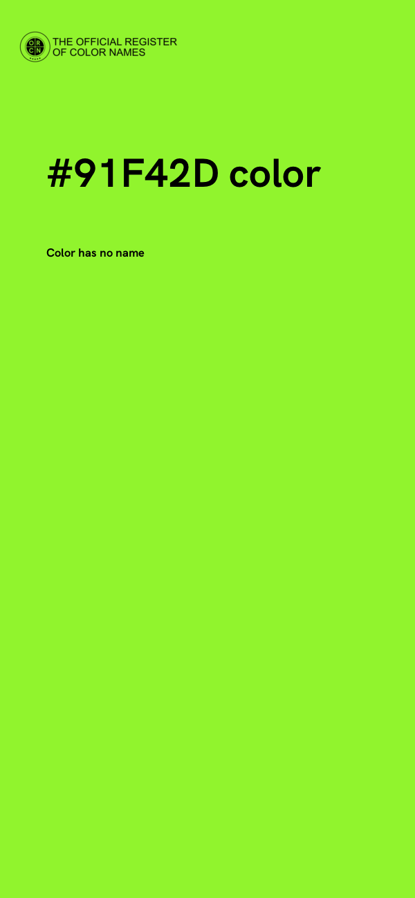 #91F42D color image