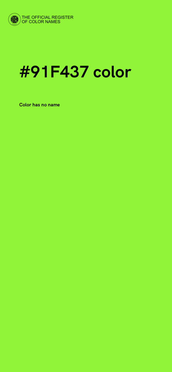 #91F437 color image