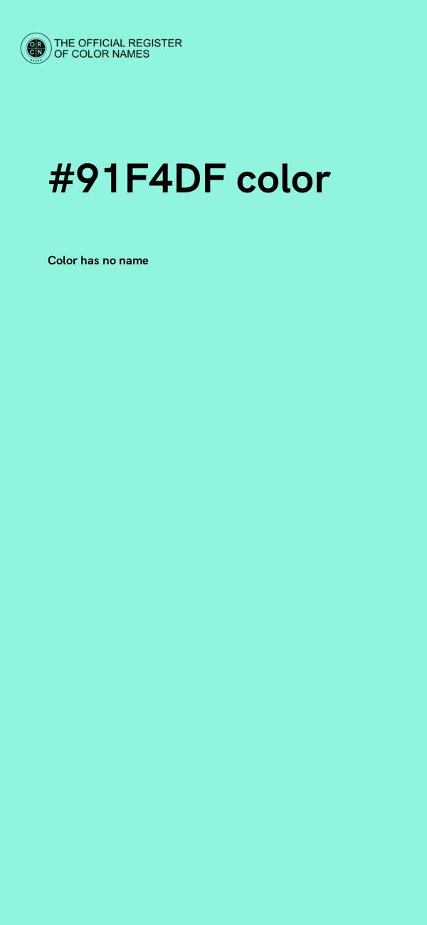 #91F4DF color image