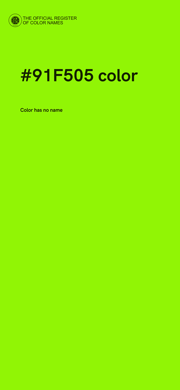 #91F505 color image