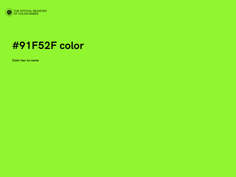 #91F52F color image