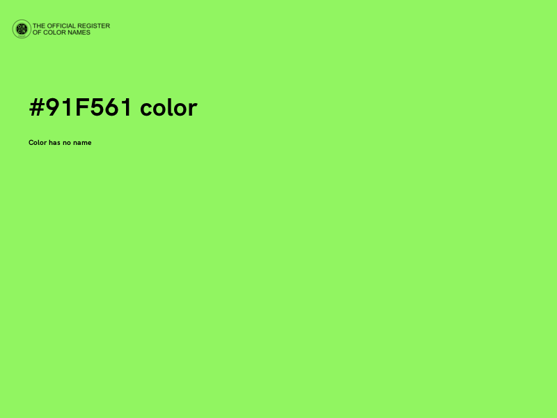 #91F561 color image