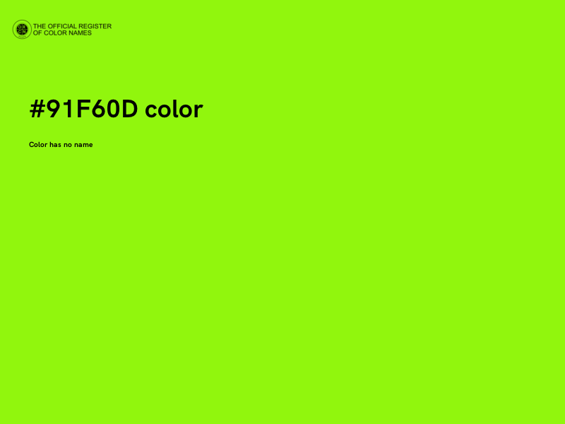 #91F60D color image