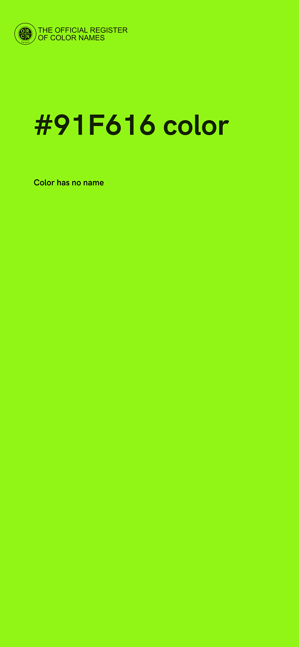 #91F616 color image