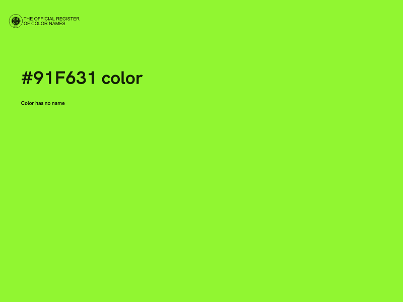 #91F631 color image