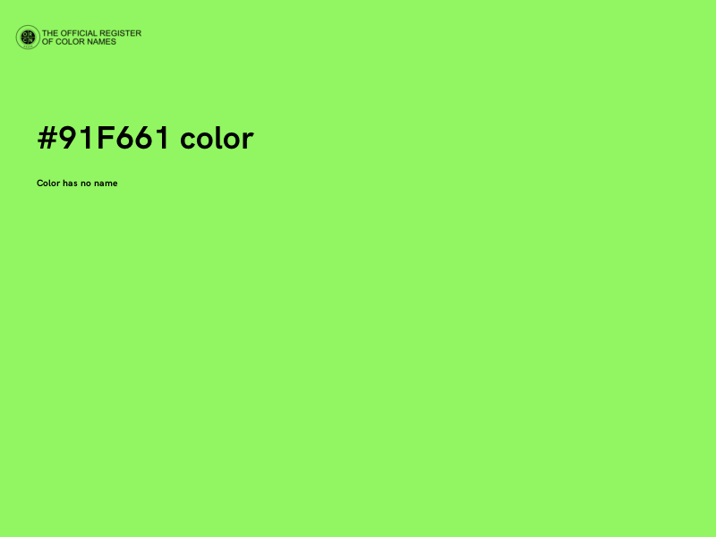 #91F661 color image
