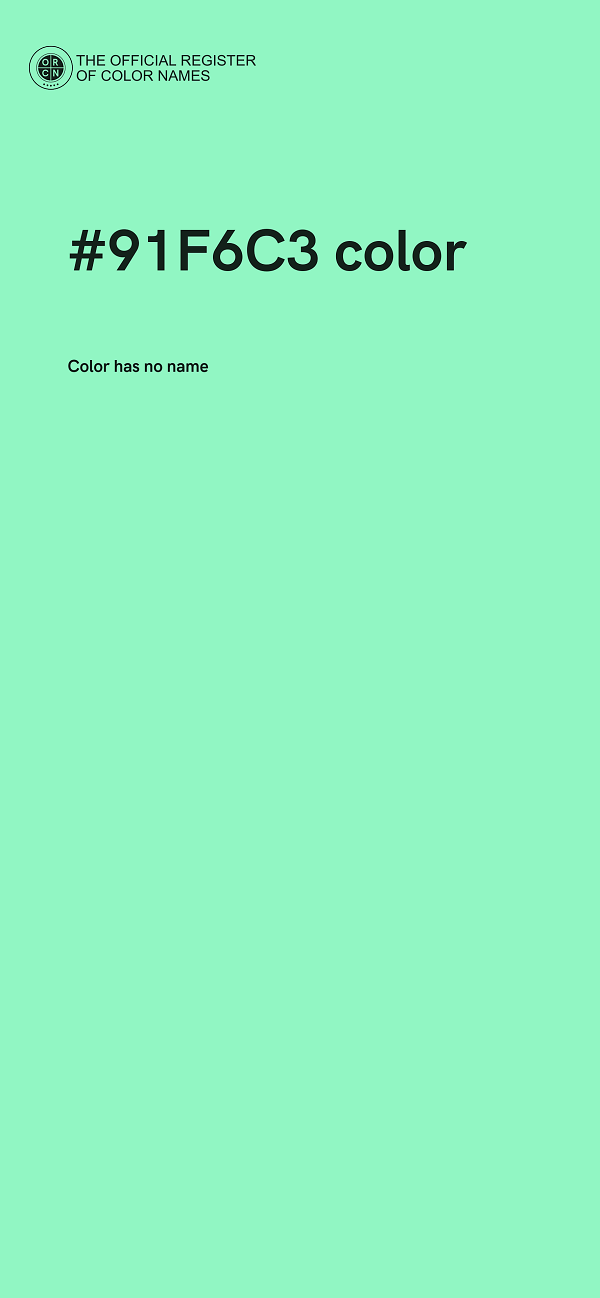 #91F6C3 color image