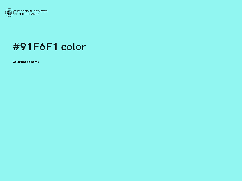 #91F6F1 color image