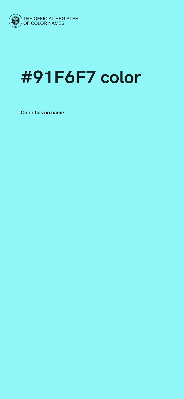 #91F6F7 color image