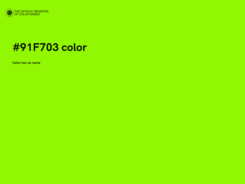 #91F703 color image