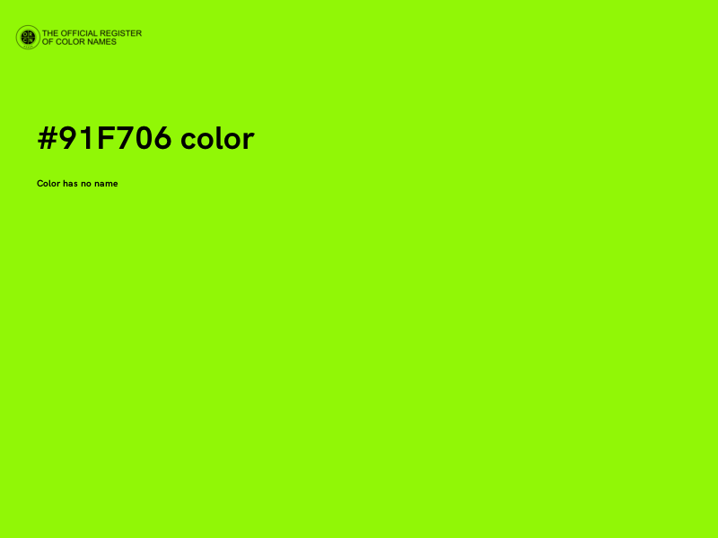 #91F706 color image