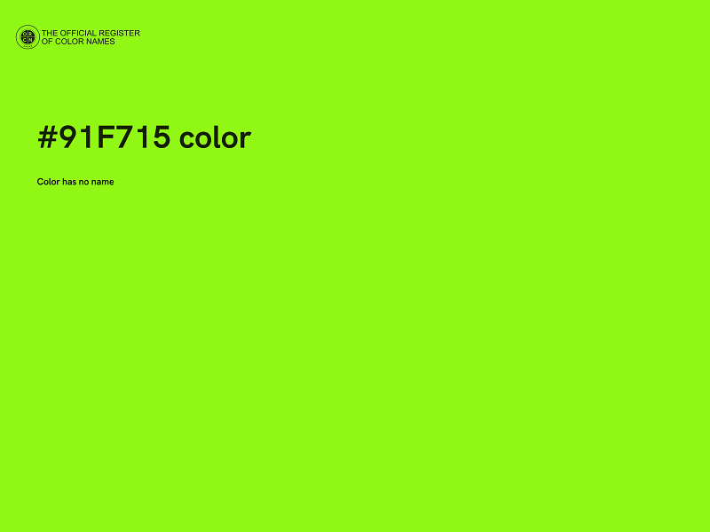 #91F715 color image