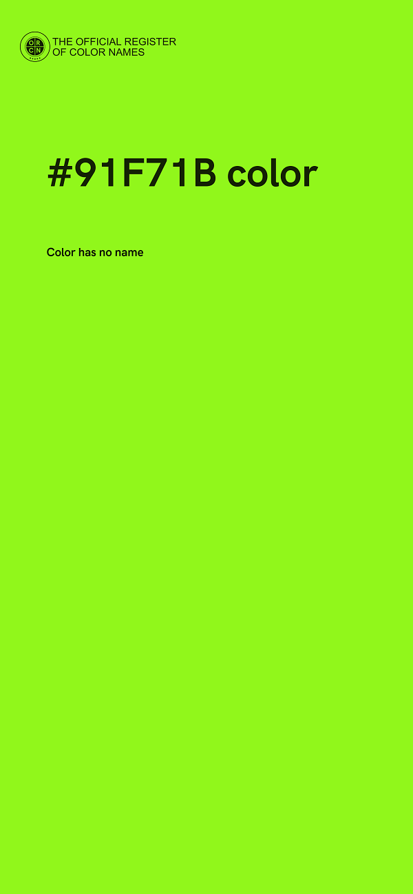 #91F71B color image