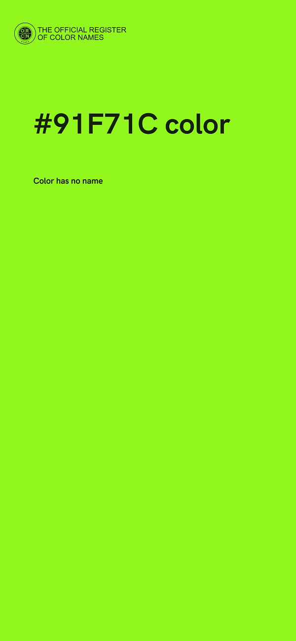 #91F71C color image