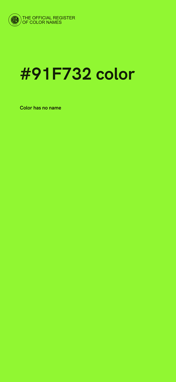 #91F732 color image