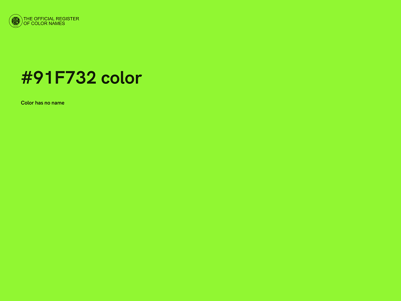 #91F732 color image