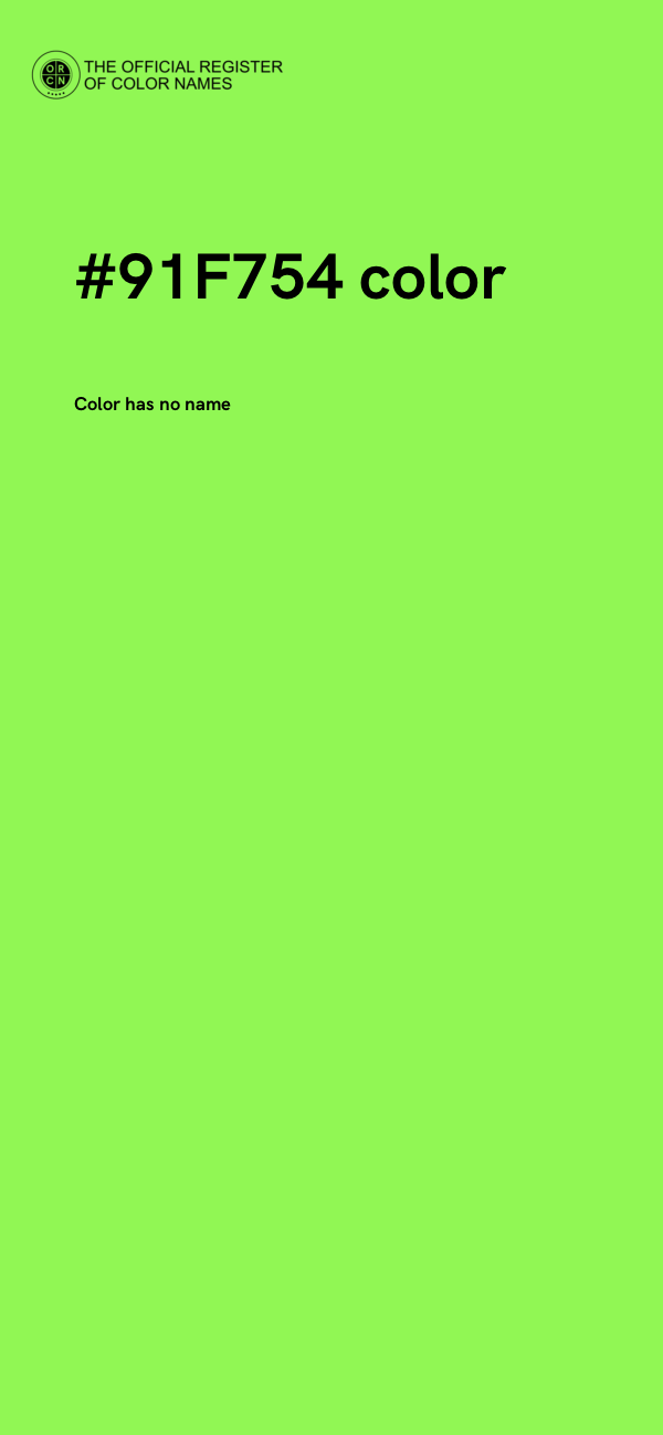 #91F754 color image