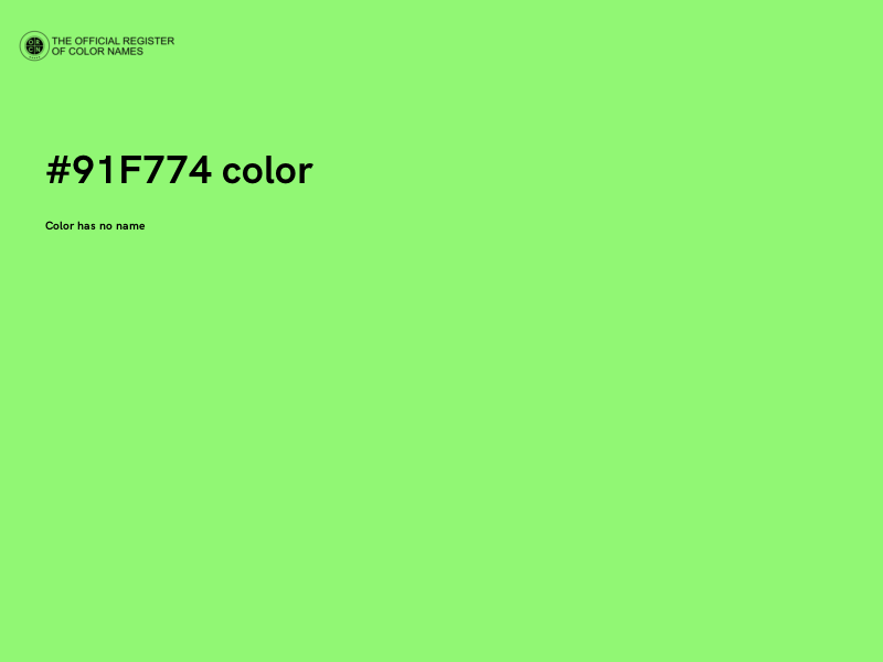 #91F774 color image