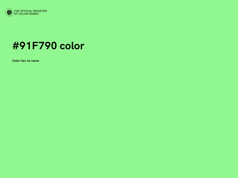 #91F790 color image