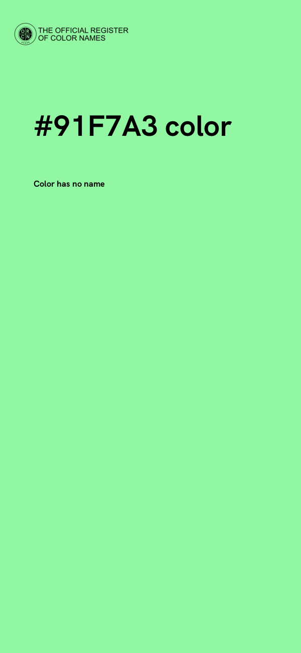 #91F7A3 color image