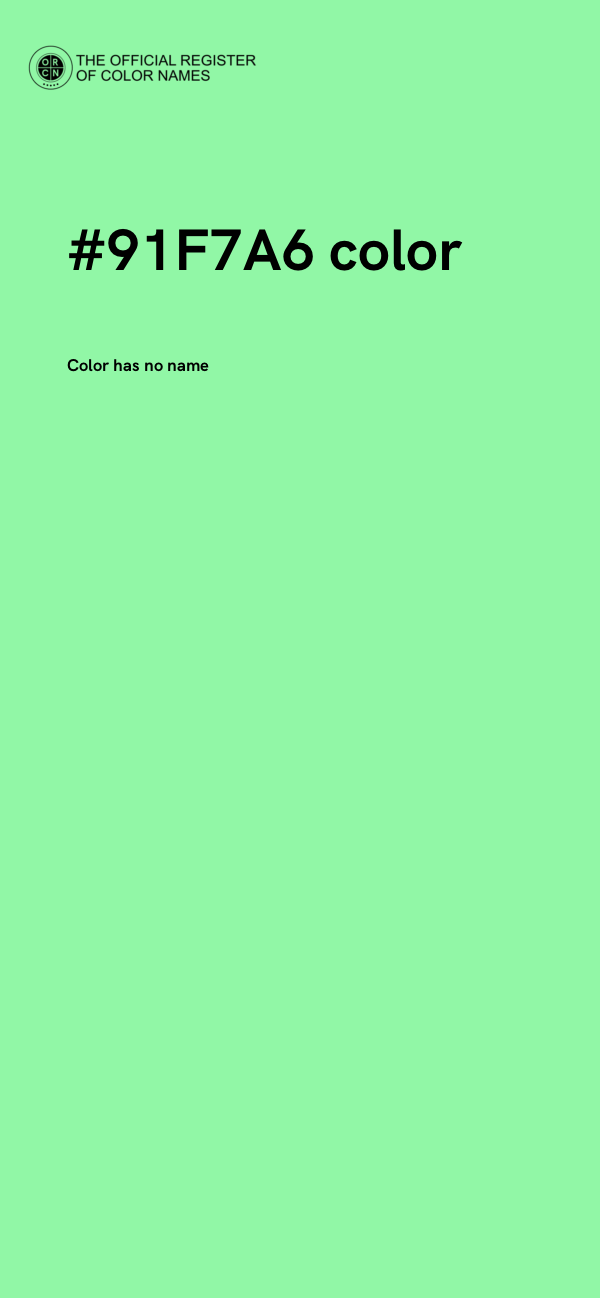 #91F7A6 color image