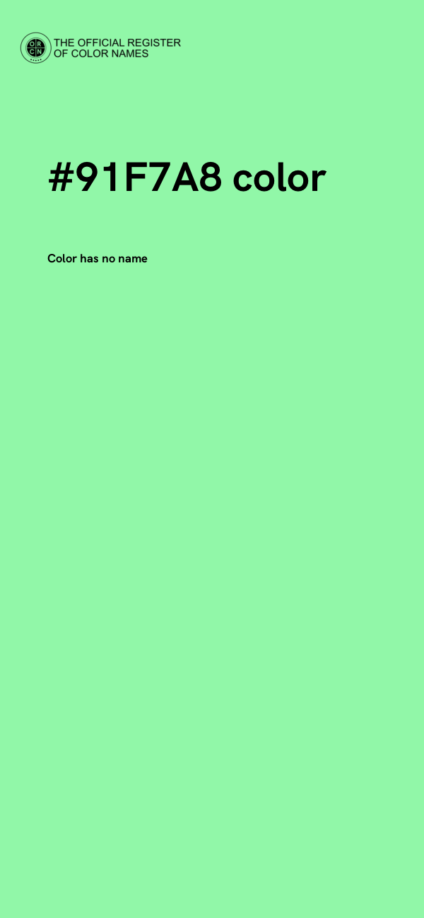 #91F7A8 color image