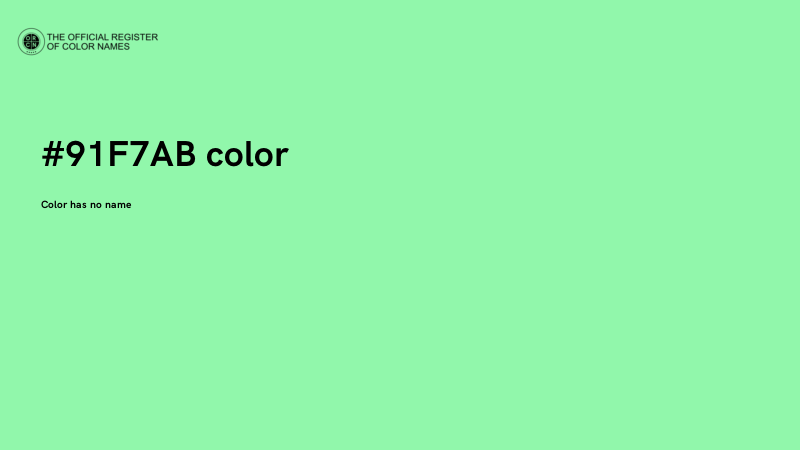 #91F7AB color image